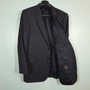 Jos A Bank Signature Collection Blazer 46XL Gray Herringbone 100% Wool Jacket